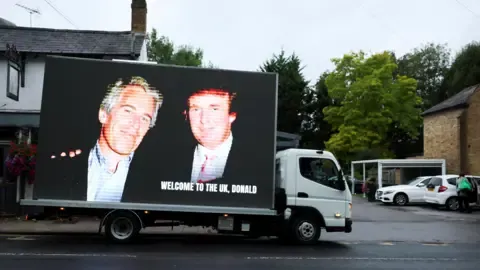 Several Arrests Made After Donald Trump and Jeffrey Epstein Images Projected on Royal Castle